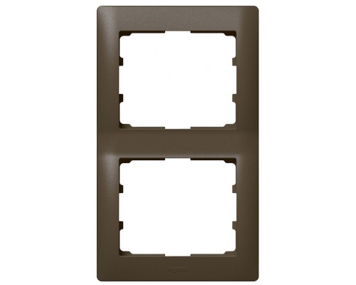 Рамка 2 поста вертикальная, цвет: Dark Bronze (арт. 771206)