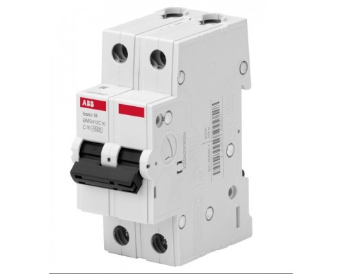 Автоматический выключатель 2P, 10A, тип C, 4,5кА, BMS412C10 (2CDS642041R0104)