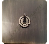 Выключатель/переключатель тумблерный одноклавишный 20А-250В, серия Excellent, цвет Античная латунь