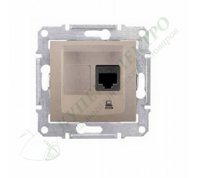 Розетка компьютерная (RJ45) 5e, неэкранированная UTP, цвет титан, (арт.SDN4300168)