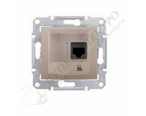 Розетка компьютерная (RJ45) 5e, неэкранированная UTP, цвет титан, (арт.SDN4300168)