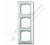 Basic 55 Рамка с декоративной накладкой, 3 поста, цвет: Альпийский белый (1725-0-1481)