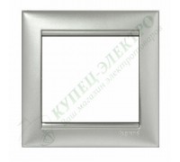 Рамка Valena 1 пост (арт. 770151), цвет: Алюминий