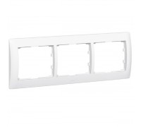 Рамка 3 поста горизонтальная, цвет: White (арт. 771003)