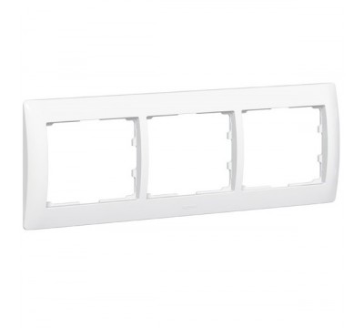 Рамка 3 поста горизонтальная, цвет: White (арт. 771003)