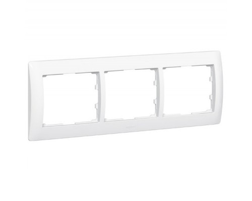 Рамка 3 поста горизонтальная, цвет: White (арт. 771003)