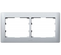 Рамка 2 поста горизонтальная, цвет: Aluminium (арт. 771302)