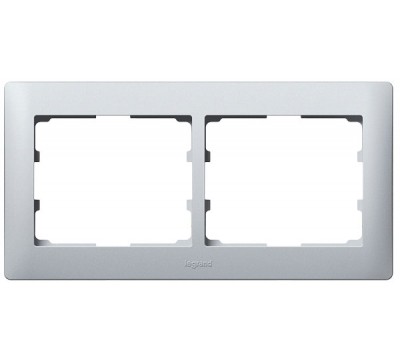 Рамка 2 поста горизонтальная, цвет: Aluminium (арт. 771302)
