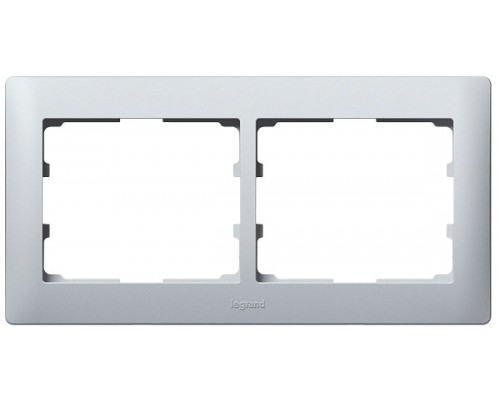 Рамка 2 поста горизонтальная, цвет: Aluminium (арт. 771302)