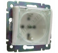 Valena Розетка силовая 2К+З со шторками, 16А, 250V, IP44, цвет: Белый (арт. 774220)