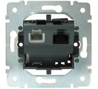 Розетка информационная компьютер+телефон RJ45 Кат.6 UTP/RJ11 (арт. 775781)