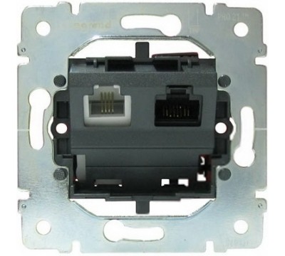 Розетка информационная компьютер+телефон RJ45 Кат.6 UTP/RJ11 (арт. 775781)