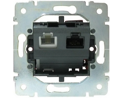 Розетка информационная компьютер+телефон RJ45 Кат.6 UTP/RJ11 (арт. 775781)