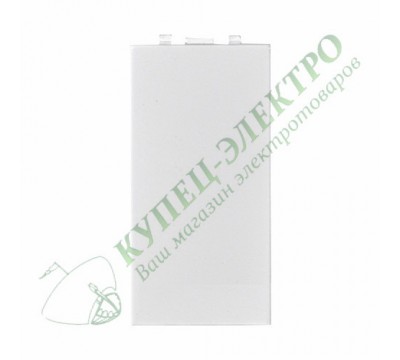 Заглушка 1-модульная, серия Zenit, цвет альпийский белый (арт. N2100 BL)