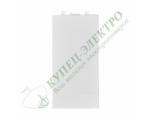 Заглушка 1-модульная, серия Zenit, цвет альпийский белый (арт. N2100 BL)