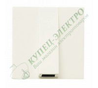 Вывод кабельный, 2-модульный, серия Zenit, цвет альпийский белый (арт. N2207 BL)