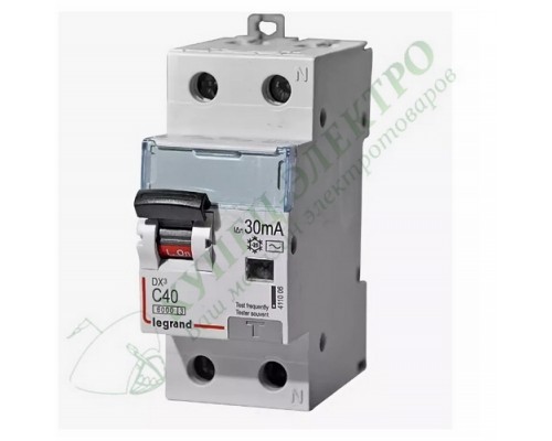 Дифференциальный автоматический выключатель DX3 1П+Н C40А 30MA-AC (арт. 411006)