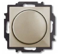 Basic 55 Светорегулятор поворотный Busch-Dimmer в сборе с лицевой панелью, 400Вт, цвет: Шампань (2251 UCGL-93-507)