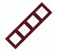 Рамка 4 поста, цвет сливовый