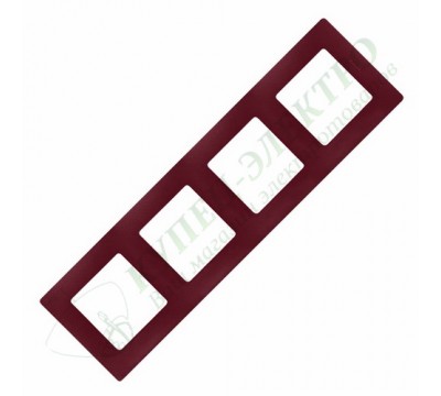 Рамка 4 поста, цвет сливовый