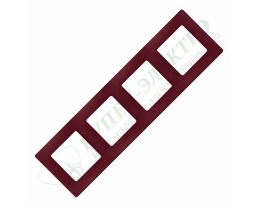 Рамка 4 поста, цвет сливовый