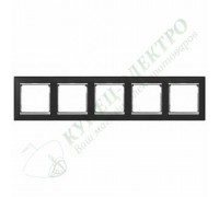 Рамка Valena 5 постов (арт. 770395), цвет: Ноктюрн/Серебряный штрих