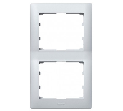Рамка 2 поста вертикальная, цвет: Aluminium (арт. 771306)