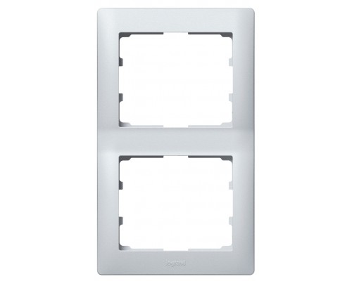 Рамка 2 поста вертикальная, цвет: Aluminium (арт. 771306)