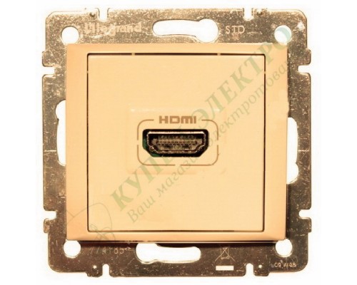Valena Розетка HDMI для аудио/видеоустройств, цвет: Слоновая кость (арт. 774185)