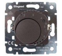 Термостат для тёплого пола со светодиодом LED, 16А, НО контакт, с лицевой панелью, цвет: Dark Bronze (арт. 775688)