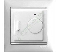 Аналоговый терморегулятор ERATHERM GV245 с выносным датчиком пола для серии Legrand Valena, цвет: Белый