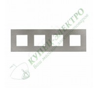 Рамка 4-постовая, серия Zenit, натуральная сталь (арт. N2274 OX)