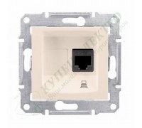 Розетка компьютерная (RJ45) 5e, неэкранированная UTP, цвет бежевый, (арт.SDN4300147)