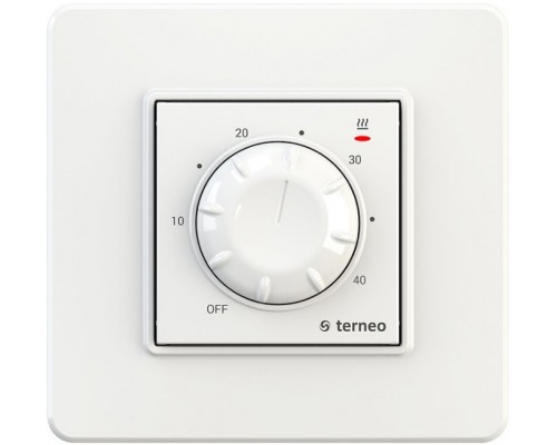 Терморегулятор Terneo rtp для теплого пола механический с рамкой серии Unica Schneider Electric, цвет белый