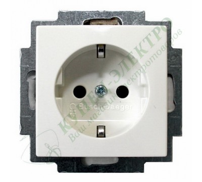 Basic 55 Розетка силовая SCHUKO 2К+З, 16А, 250В, цвет: Альпийский белый (20 EUC-94-507)
