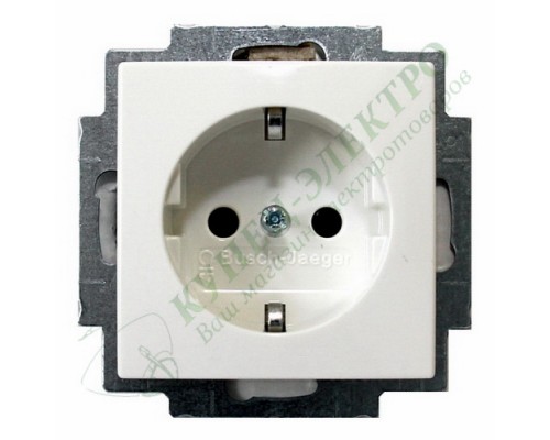 Basic 55 Розетка силовая SCHUKO 2К+З, 16А, 250В, цвет: Альпийский белый (20 EUC-94-507)