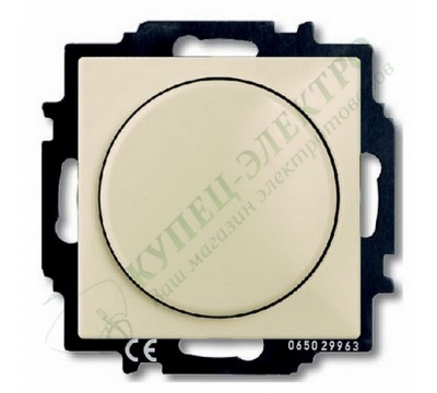 Basic 55 Светорегулятор поворотный Busch-Dimmer в сборе с лицевой панелью, 400Вт, цвет: Слоновая кость (2251 UCGL-92-507)