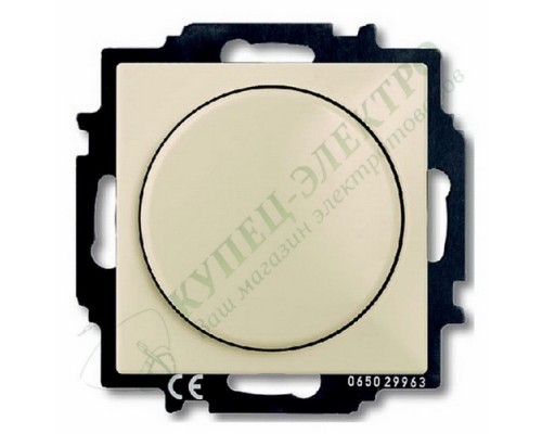 Basic 55 Светорегулятор поворотный Busch-Dimmer в сборе с лицевой панелью, 400Вт, цвет: Слоновая кость (2251 UCGL-92-507)
