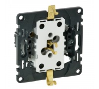 Valena IN MATIC Механизм силовой розетки двойной 2х2К+З, 16А, 250В, с защитными шторками, безвинтовые зажимы (арт. 753031)