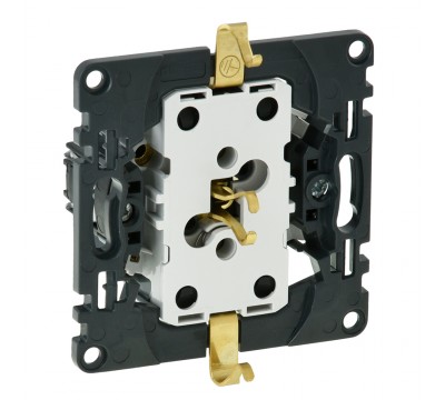 Valena IN MATIC Механизм силовой розетки двойной 2х2К+З, 16А, 250В, с защитными шторками, безвинтовые зажимы (арт. 753031)