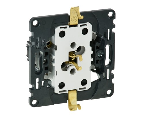 Valena IN MATIC Механизм силовой розетки двойной 2х2К+З, 16А, 250В, с защитными шторками, безвинтовые зажимы (арт. 753031)