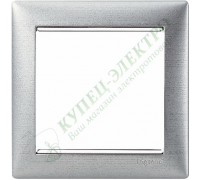 Рамка Valena 1 пост (арт. 770331), цвет: Алюминий матовый