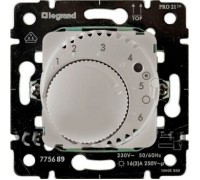 Термостат для тёплого пола со светодиодом LED, 16А, НО контакт, с лицевой панелью, цвет: Aluminium (арт. 775689)