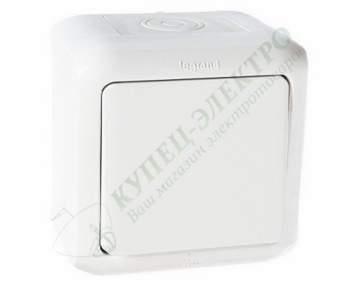 Выключатель одноклавишный IP44, цвет: Белый (арт. 782300)