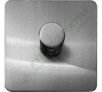 Светорегулятор одноклавишный проходной 250В. 500Вт LED 100Вт, серия Excellent, цвет Матовая сталь
