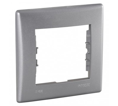 Рамка 1 пост IP44, цвет алюминий ,(арт.SDN5810160)