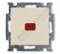 Basic 55 Переключатель с N-клеммой с подсветкой в сборе с лицевой панелью, цвет: Слоновая кость (2006/6 UCK-92-507)
