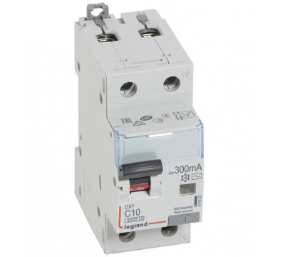 Дифференциальный автоматический выключатель DX3 1П+Н C10А 300MA-AC (арт. 411022)