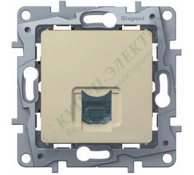 Розетка компьютерная (информационная) RJ45 Кат.5 UTP, цвет слоновая кость (арт. 672341)
