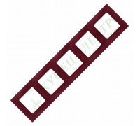 Рамка 5 постов, цвет сливовый